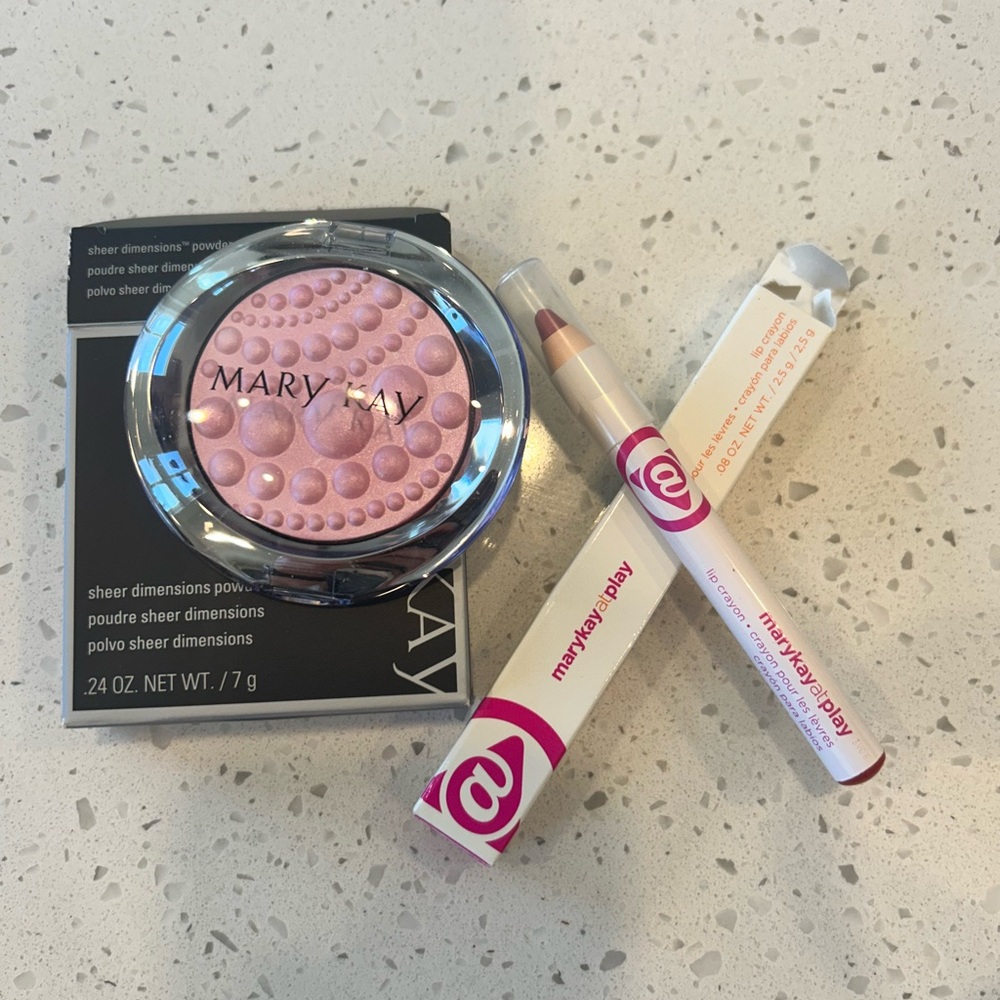 Mary Kay Pink Sheer Dimensions Powder and Lip Liner Set